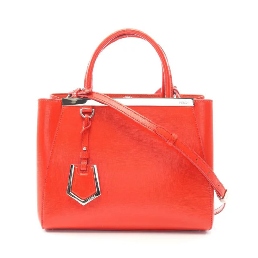 Fendi Handbag Patent Vernis Leather Red